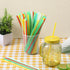 Viliqiou 200PCS 8.27inch, Colored Cocktail Straws Individually Wrapped Disposable Plastic Straws Individually Wrapped