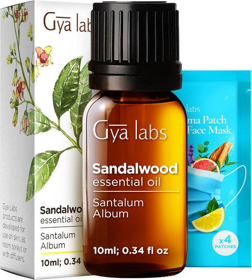 Set Set 2x0.34 oz Roman Chamomile Essential Oil for Diffuser & Sandalwood Essential Oils for Diffuser - Aromatherapy