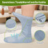 Seamless 9-12 10-13 Revosoxs Diabetic Crew Socks for Men Women,Bamboo Viscose Non-Binding Loose Top Wide Socks with Toe