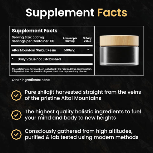 Based Shilajit | Pure Shilajit Resin with Max Potency for Energy & Immune Support | 60 Servings Rich in Fulvic Acid
