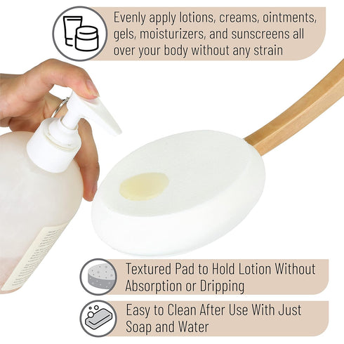 Slick Lotion Applicator, 17 inch, Applicators for Your Back, Back Applicator Lotion, Certified Organic, Easy Reach