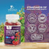 Magnesium Gummies Supplement, High Absorption Magnesium Citrate for Adults & Kids, 60 Gummies for Health Support
