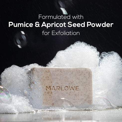 MARLOWE. No. 102 Body Scrub Soap 7 oz, Santal, Exfoliating Soap Bar with Shea Butter, Olive Oil & Green Tea