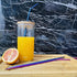 Colorful 12" Stainless Steel Straws, 4pcs Ultra Long Reusable Rainbow Drinking Straws with Silicone Tips & Brush
