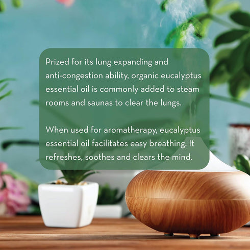 Pure Body Naturals Organic Eucalyptus Essential Oil, 1 fl oz - Pure and Undiluted Therapeutic Grade for Aromatherapy