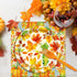Temicle 96 Set 24 Pieces Fall Thanksgiving Tableware Pumpkin and Autumn Leaves Disposable Plates, Napkins, and Forks