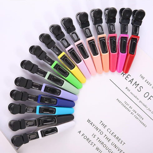 HH&LL 30pcs Alligator Hair Styling Sectioning Clips in 15 Colors