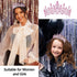 VELSCRUN Crystal Birthday Tiara Crowns for Women Girls, Elegant Headband Sash, Happy Birthday Party Decorations