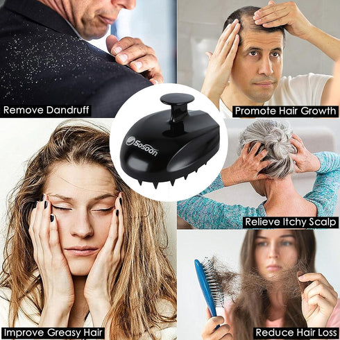 Scalp Massager Shampoo Brush, Hair Scalp Scrubber for Stress Relief, Dandruff Exfoliator for Women, Men, Kids, Pets