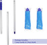 Mop, One Mop Handle with Two Blue Microfiber Cloth Mop Heads (1 Handle & 2 Mop Heads)