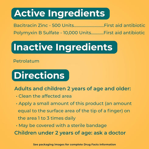 Polysporin First Aid Topical Antibiotic Ointment - 1 oz for Infection Protection & Wound Care