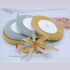 4 Roll Glitter Metallic Ribbon - Gold Silver Glitter for Gift Wrapping, Crafts, and Decorations