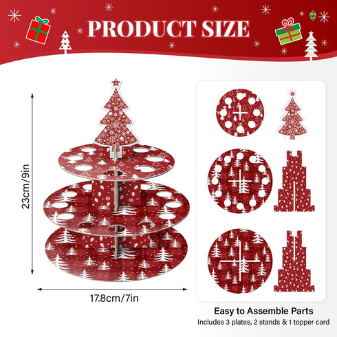 XiaosRen 1PCS 24 Cardboard Red Christmas Money Holder with Holes, Cash Holder for Placing Money Gifts Xmas Holiday