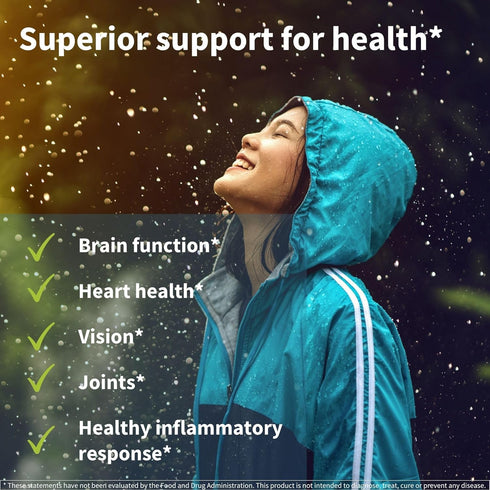 Super Concentrated rTG Omega 3 Wild Fish Oil - 1000mg, EPA DHA 2:1 Ratio, 180 Softgels, Non-GMO