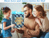 FaCraft Fathers Day Gift Bag - Large 13" Happy Fathers Day Gift Bag with Tissue Paper and Handle