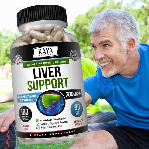 Kaya Naturals Liver Support Capsules | Detox Cleanse Supplements with Milk Thistle, Dandelion Root & Artichoke Extract