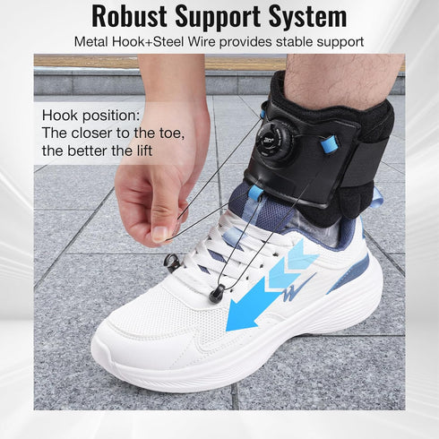 PRFCTLIFE AFO Foot Drop Brace with Upgraded Dial for Adjustable Dorsiflexion, Drop Foot Brace for Walking with Shoes.