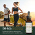 Vitamin D3 with K2 Liquid Drops, All Natural, Non-GMO, 1208iu D3 and 25mcg K2 per Serving, Supports Bones