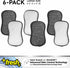 Fresh Large Professional Microfiber Scrub-N-Wipe Sponge Pads, Fabric Treated with SILVADUR Advanced Odor Control Technology and Charcoal-Infused Foam, 6-Pack Large Pads by TUFF-SCRUB