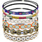 Teenitor 6 Pieces Elastic Rhinestone Beaded Headbands, Handmade Vintage Hair Bands for Girls