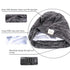 Silky Satin Lined Bonnet for Women, Adjustable Slouchy Beanie Sleep Cap for Long Curly Hair, Braids, Dreadlocks (Black)