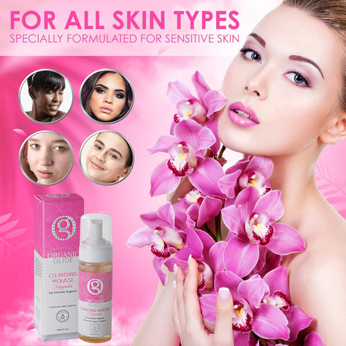 Feminine Body Wash, 5 fl oz - Natural Cleansing Mousse with Probiotic Support, Refreshing Magnolia Scent