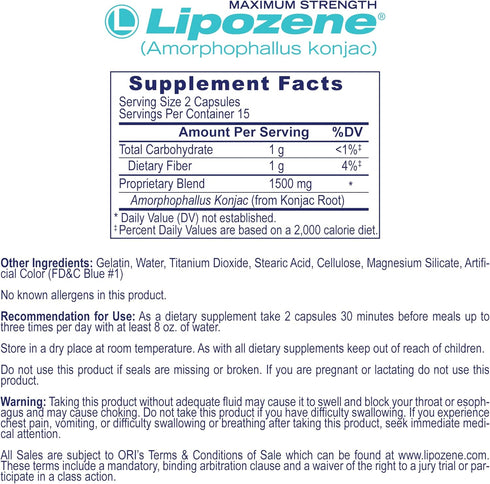 Lipozene Weight Loss Pills - 2 Bottles with 30 Capsules Each & 30 Count Bottle MetaboUp Plus