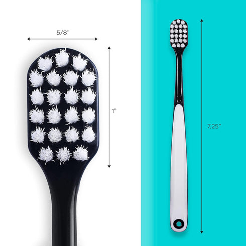 Extra Soft Toothbrush, Nano Toothbrush for Sensitive Gums, 4 Pack for Adults