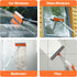 eazer 46'' Professional Window Cleaner Tool, 2-in-1 Rotatable Squeegee with 20''-46'' Extension Pole for Window Washing