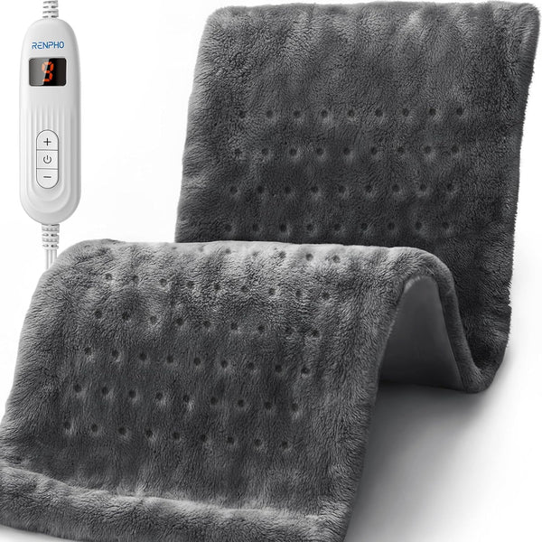 RENPHO Heating Pad for Back Pain & Cramps Relief - Large King Size 12" x 24", Auto Shut Off, FSA HSA Eligible