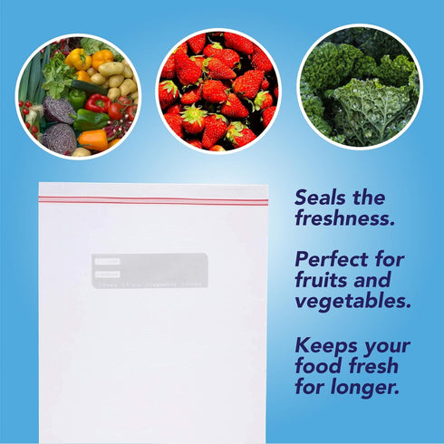 Neaties 2 Gallon Zipper Bags - Heavy Duty Clear Freezer Bags, Pack of 100