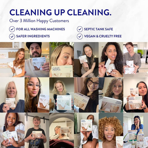 Packaging, 96 Pack The Clean People Laundry Detergent Pods - Recyclable Hypoallergenic, Stain Fighting - Ultra