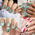 Maitys Full Wrap Nail Stickers (168 Pcs) - Gradient Glitter Self Adhesive Polish Strips with Fingernail Files