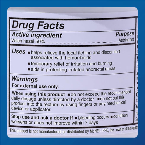 MAJOR Medi-Pads Hemorrhoidal Cleansing Witch Hazel Pads, 100 Count Jar