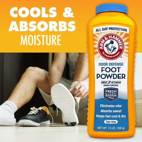 Hammer 7 oz (3 Pack) Arm & Foot Powder for Shoes & Feet, Talc-Free Odor & Moisture Control for Men & Women