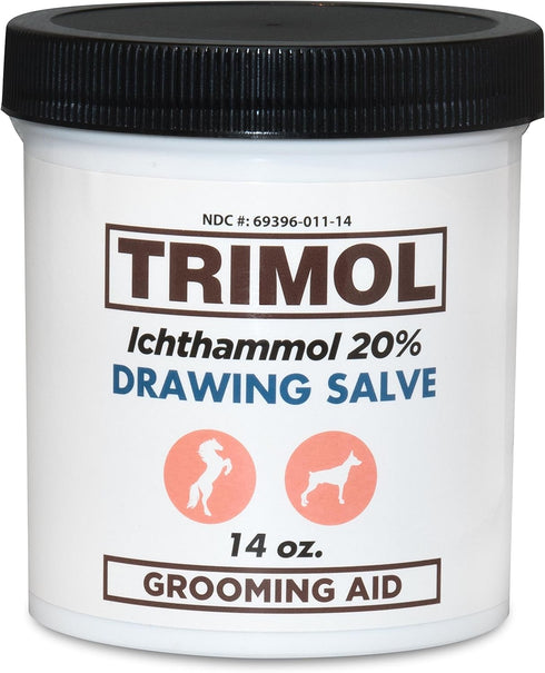 Ichthammol 20% Drawing Salve Grooming Aid, 14 oz, Soothing Skin Relief for Eczema and Psoriasis