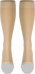 NuVein Medical Compression Stockings, 20-30 mmHg Support for Women & Men, Knee Length, Open Toe, Large, Beige