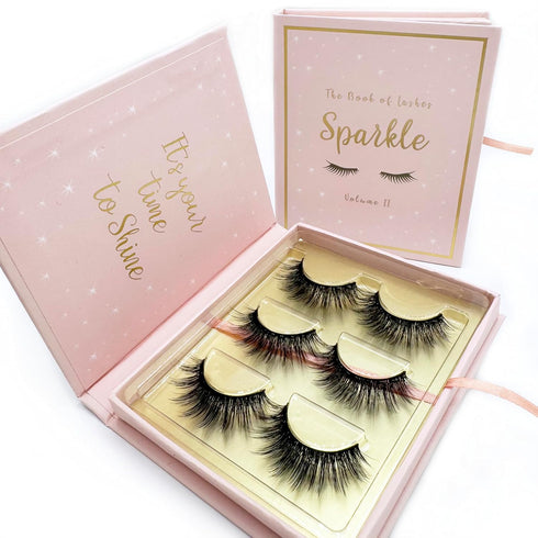 Volume 2 - Sparkle - Reusable False Eyelashes - Cruelty Free - 3 Pairs