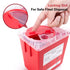Alcedo Sharps Container, 2 Quart (3-Pack), Biohazard Needle and Syringe Disposal, Medical Grade