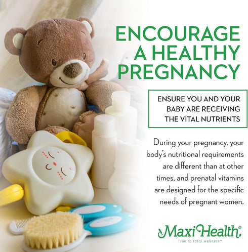 Maxi Health One Prenatal Vitamins with Iron - Enhanced Absorption & Bioavailability, 60 Tablets for Women