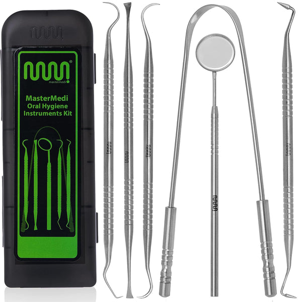 6 Pack Dental Tools Teeth Cleaning Kit, Stainless Steel Plaque Tartar Remover for Adults, Kids, and Pets