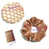 Velvet Hair Scrunchies for Women Girls, Bun Cover Hair Net, Ballet Hair Accessories Set (Pink)