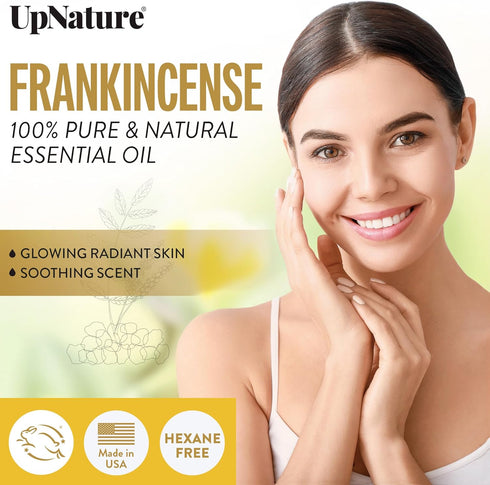 UpNature Frankincense Essential Oil Roll On - 100% Pure Oil for Skin Care
