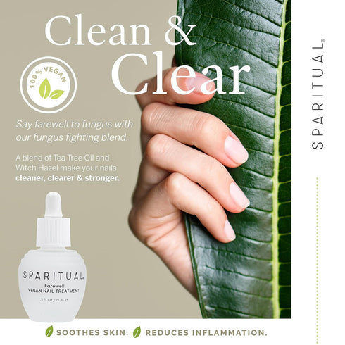 SPARITUAL Apple Fruit FAREWELL VEGAN NAIL TREATMENT, Protect Against Nail Damage 0.5oz