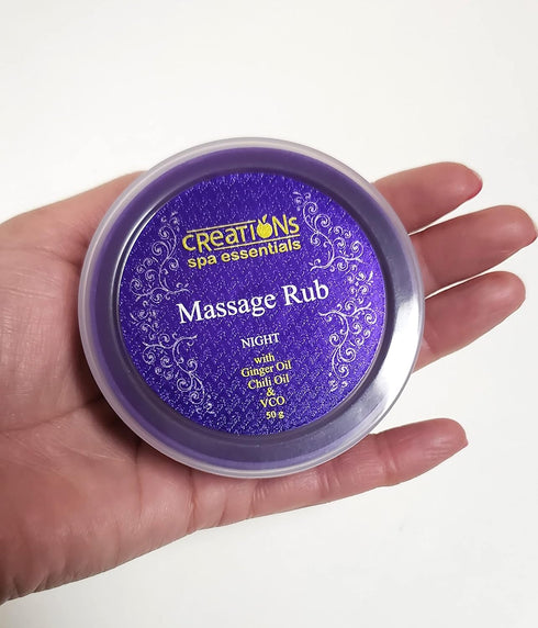Creation Spa Essentials Pain Relief Rub, Ginger Oil & Chili Oil for Muscle Pain Relief, Size 50g (Pack of 1), Purple