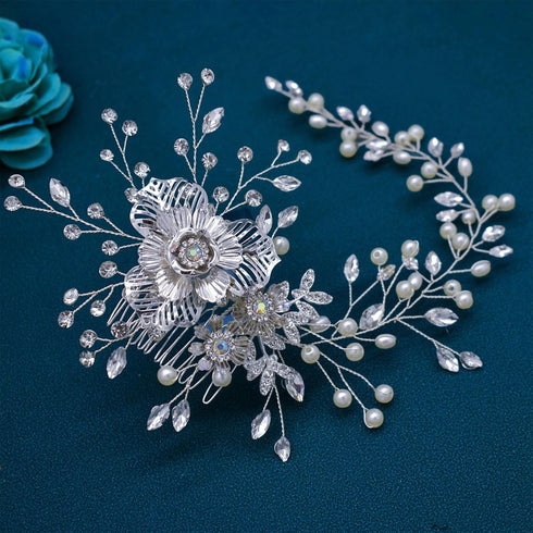 Wedding Hair Pieces for Brides, Elegant Rhinestone Bridal Hair Comb, Wedding Hair Accessories for Bridesmaid