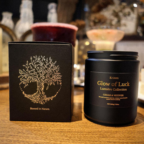Kristen 7.05oz, 42-Hour Luxury Candle Gift for Men Cedarwood & Vetiver Soy Candle, Handcrafted Black Jar, Burn, Premium