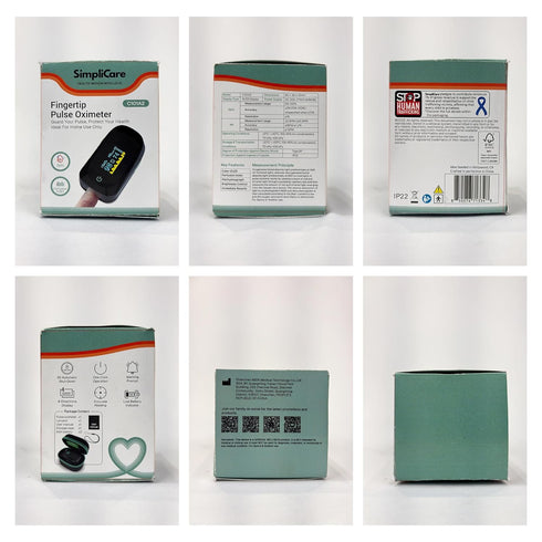SpO2 O2 4-Way 40H (C101A2) Fingertip Pulse Oximeter, Blood Oxygen Monitor Sensor & Heart Rate Monitor, Pulse Ox with PI