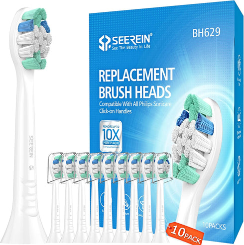 Seerein Compatible with Philips sonicare Replacement Heads, Fit Philips Sonicare Toothbrush Heads, Phillips