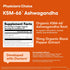 KSM-66 1,000mg 5% 60 Physician's CHOICE Ashwagandha Root Powder Extract - Organic - with Black Pepper for Maximum
